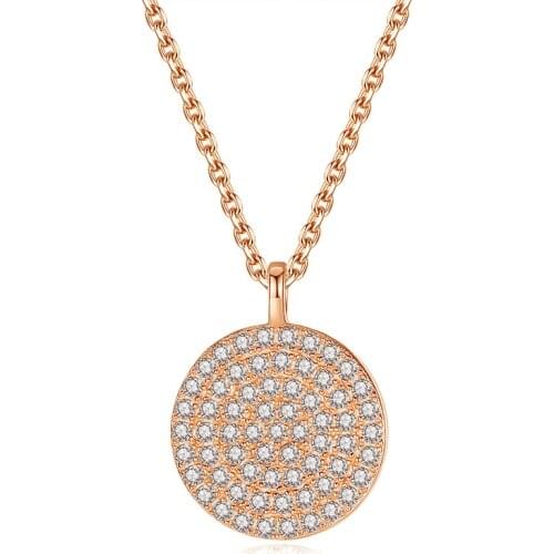 S925 Sterling Silver Full Diamond Necklace Ins Pendant Light Luxury Silver Necklace Choker Necklace Sterling Silver Necklace