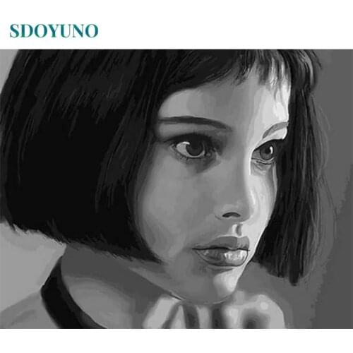 SDOYUNO 60x75cm Oil Painting By Numbers Beauty Girl DIY Paint By Numbers For Adult Frameless Figure Hand Painting On Canvas