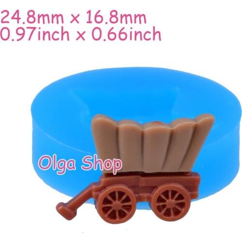 PYL066 24.8mm x 16.8mm War Chariot Silicone Mold Fondant Cake Decoration Candy Resin Clay Earrings Necklace Craft Soap Candle