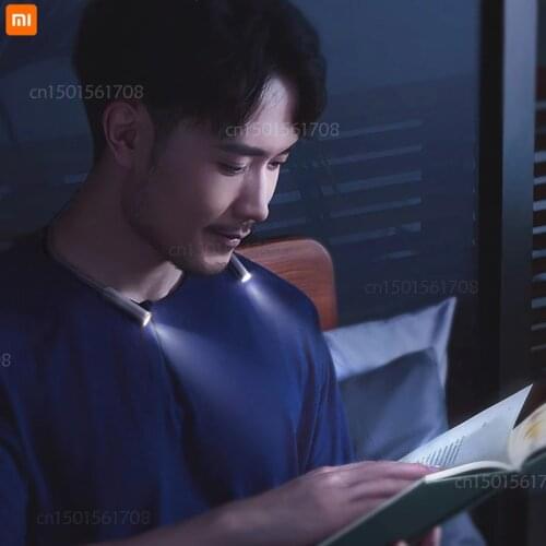 LED Neck Hung Light Hands-Free Charging Night Reading Lamp 2 Levels Brightness Book Light Wearable Reading Lamp for Youpin