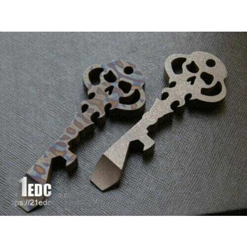 Titanium Keychain Pendant Bottle Opener Screwdriver Crowbar Pry Bar EDC TOOLS