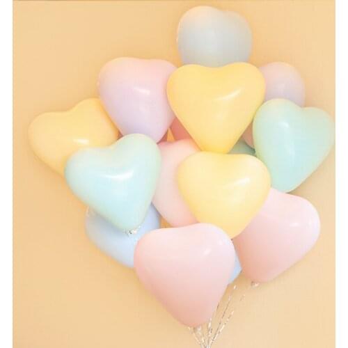 100pcs/lot Macaron heart balloons decoration balloons birthday party wedding celebration wedding room decoration festive
