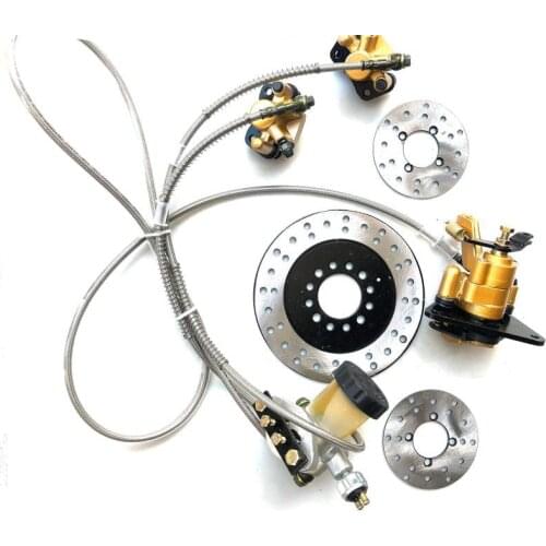 Motor Go kart part Hydraulic Front Rear Brake Calipers Pad Assembly System & brake disc for ATV Quad Dirt Bike
