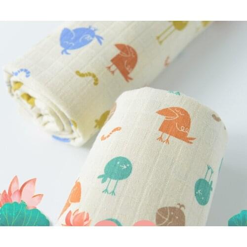 Long-legged bird jacquard cotton fabric printing Cloth for DIY Fashion summer Dress making material 50x148cm