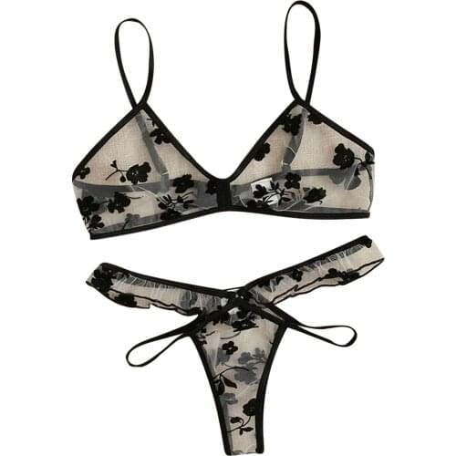 Lace Floral Printed Women Lingerie Sexy Breathable Racy Female Underwear Fashion Vintage Adjustable Shoulder Strap Ladies Corset