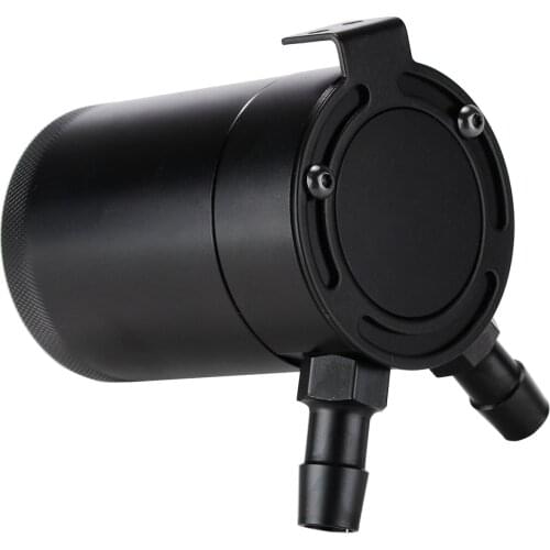 1pc Baffled 2-Port 3/8" NPT Aluminum Oil Catch Can Reservoir Tank Oil Catch Can Two Hole Breathable Kettle Fuel Tank Parts