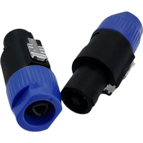 2pcs P537 professional audio socket 4-pin sound plug connector 70mm for KTV studio