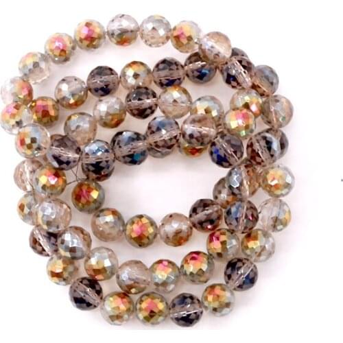 20pcs/lot Hot Sale New 10mm Flower Round Ball Faceted Crystal Variety Color Beads Crystal Glass Fashion Jewelry For DIY Making