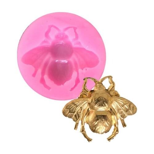 3D Bumble Bee Cake Silicone Mold Fondant Candy Chocolate Clay Mould Kitchen Baking Sugarcraft Cake Decorating Tools