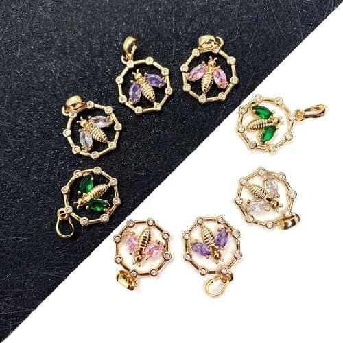 5pcs/bag of Exquisite Natural Crystal Pendant 13X15mm DIY Handmade Jewelry Accessories Irregular Ladies Jewelry