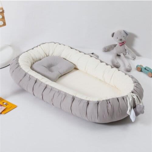 50x85cm Infant Baby PLaypen Crib with Pillow Travel Bed Cushion Toddler Sleeper Cradle Mattress Bassinet