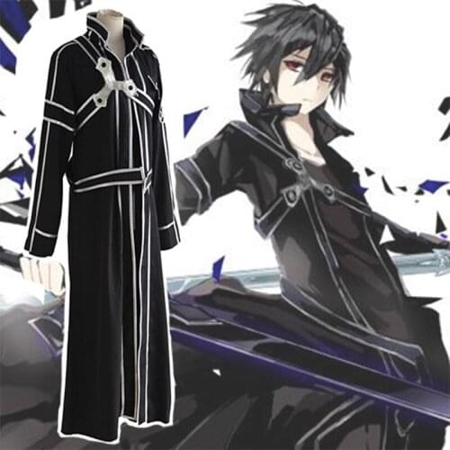 Anime Sword Art Online Cosplay Costumes Kazuto Kirigaya Cosplay Costume Uniform Halloween Carnival Party Kirito Cosplay Costume
