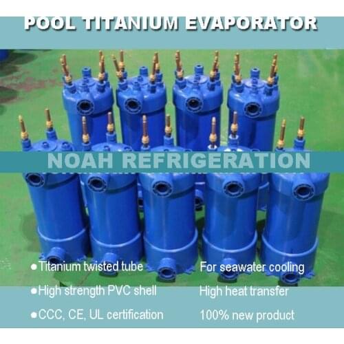 Free shipping ! Cooling capacity 15KW pool evaporator, titanium heat exchanger