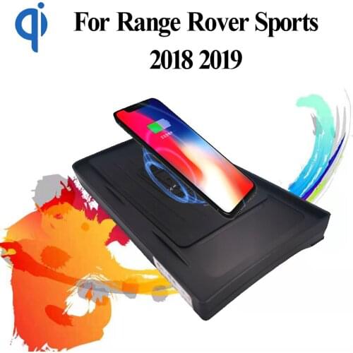 For Range Rover Sports 2018 2019 15W Qi Fast Charging Car Vehicle Wireless Charger Pad Auto Android Iphone Holder Smart Plate