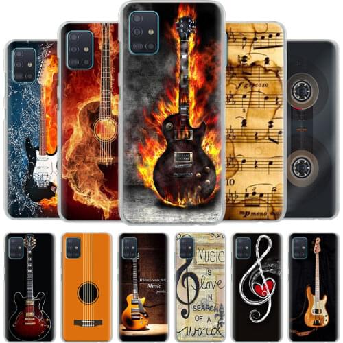 Music guitar Phone Case for Samsung Galaxy A50 A70 A51 A71 A10 A10s A20s A30 A40 A11 A21s A31 A41 Hard Cover