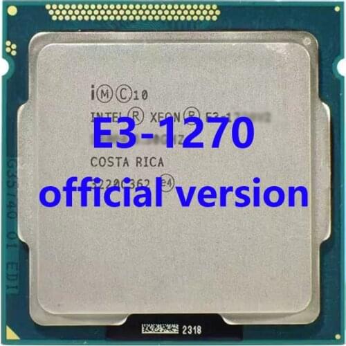E3-1270 3.4Ghz/3.8Ghz Quad-Core 8mb Cache 80W LGA1155 8-Threads Intel Xeon CPU Processor 4-Core For B75 H61 Motherboard DDR3