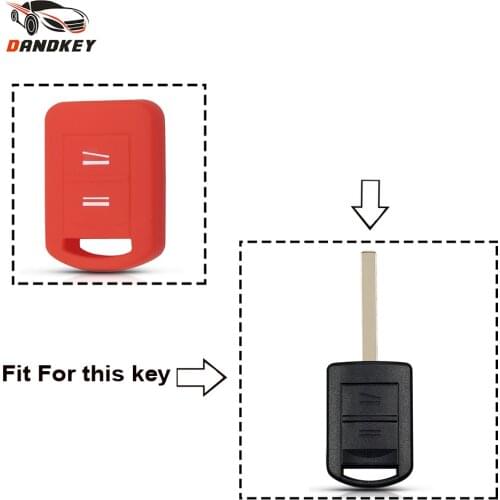 Dandkey 2 Buttons Silicone Key Case Cover For Vauxhall Opel Corsa Agila Combo Combo Van Meriva Tigra Fob Holder Shell Protector