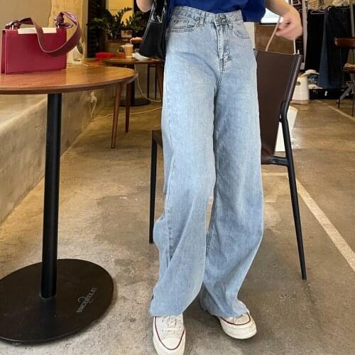 Streetwear High Waist Jeans Women Baggy Straight Leg Denim Pants Woman Fashion Y2k Button Fly Trousers