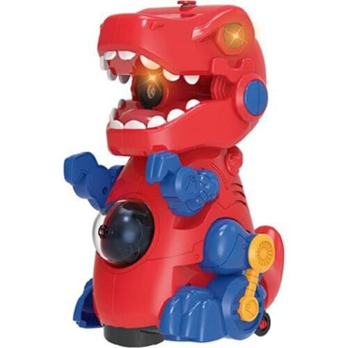 Electric Dinosaur Bubble Machine Music Lighting Toys Automatic Bubble Blower Toy