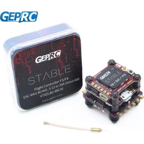 Geprc 20x20mm Stable Flytower 20A 12A BL_S ESC F4 Flight Controller & 48CH 25/100/200mW VTX for 100-130 mini racing FPV