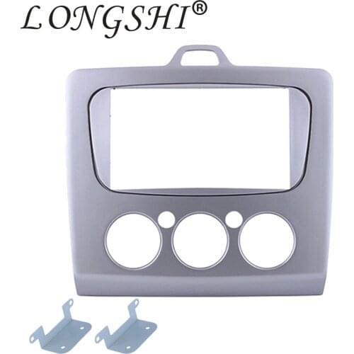 LONGSHI 2 Din Panel Plate refitting Frame Dash Mount Kit Car Radio Fascia for 2004-2011 Ford Focus 173*98/178*100/178*102mm 2din