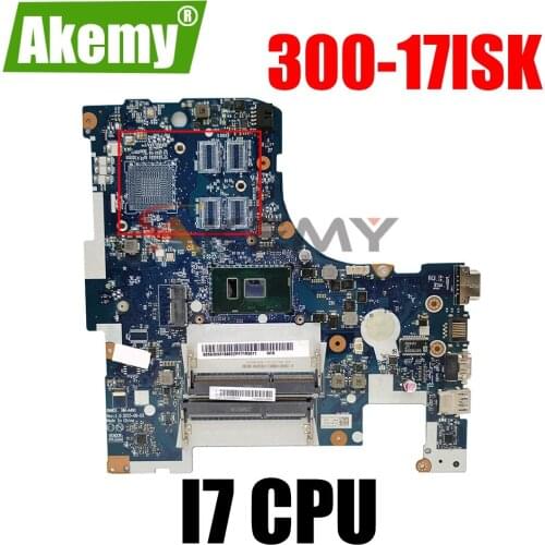 Laptop motherboard For LENOVO Ideapad 300-17ISK Mainboard BMWD1 NM-A491 I7 CPU DDR3 TEST