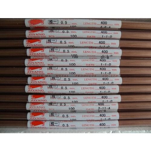 Ziyang Copper Electrode Tube Single Hole 0.5*400mm for EDM Drilling Machine