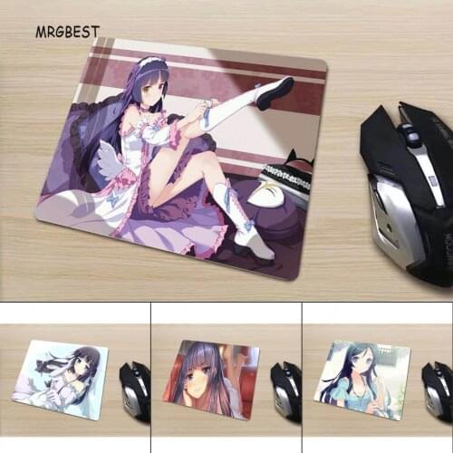 MRGBEST Big Promotion Anime Oreimo Cute Girl Mouse Pad Small Size 220x180mm High-end Nature Comfortable Rubber Pad for Desk Mat