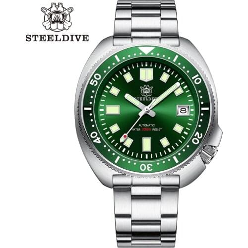 Steeldive 2020 Diver Watch Ceramic Bezel Stainless Steel Men Automatic Mechanical 20 Bar Sapphire Luminous