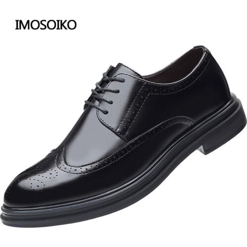 2021 Spring and Autumn Men Bullock Business Casual British Dress Korean Edition Breathable Shoes Size 38-47