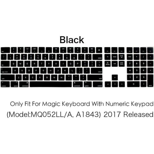 Soft Silicone Keyboard Cover Keypad Skin Protector For Apple Magic Keyboard with Numeric Keypad A1843 MQ052LL/A Protective film