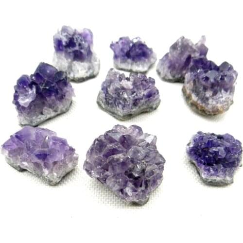 Natural stone Raw Amethyst Quartz Purple Crystal Cluster Healing Stones Specimen Home Decoration Crafts Decoration Ornament 1pcs