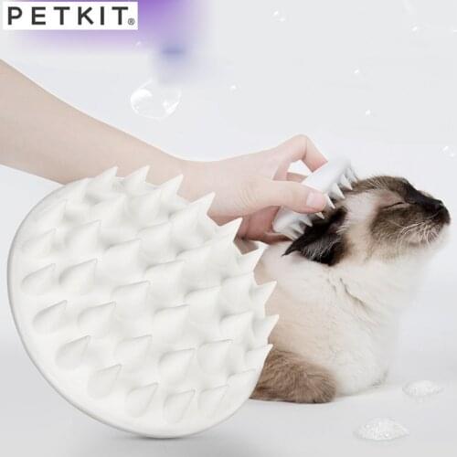 New PETKIT Cat Grooming Brush For Shedding And Grooming No Scratching Gentle Silicone Cat Massage Comb For Dogs Cat Pet Supplies