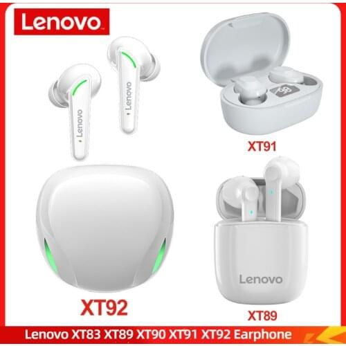 Original Lenovo XT83 XT89 XT90 XT91 XT92 Wireless Earphone Touch Control Gaming Earbuds Sports Headset with Mic 3D Stereo Bass