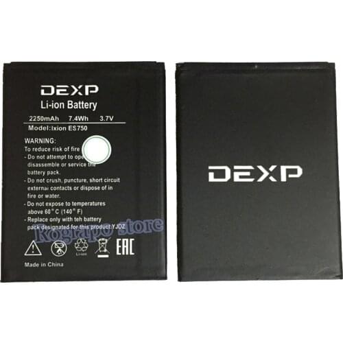 Origianl 100% 2250mAh Ixion ES750 Replacement Battery For DEXP Ixion ES750 Connect Cellphone Mobile Phone Batteries