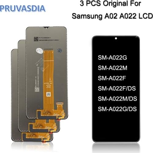3 Piece/lot Original For Samsung Galaxy A02 A022 SM-A022F lcd Display Screen Replacement For Samsung A02 LCD Digitizer Assembly