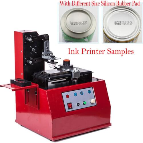 Semi-automatic Ink Printer 100W Desktop Electric Pad Printer Printing Machine for Product Date Logo with Silicon Rubber Pad