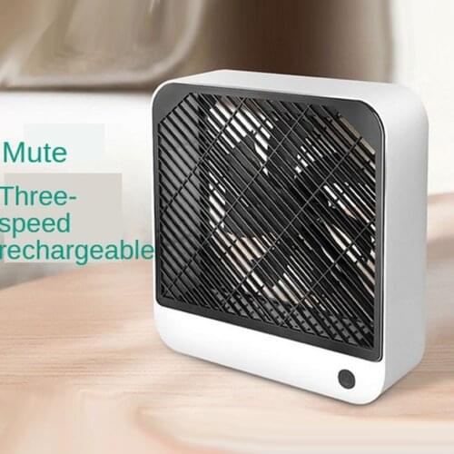Portable Mini Desk Fan, Two Speeds - Rechargeable Battery Operated Fan for Home, Office, Travel, Camping, Outdoor, Indoor