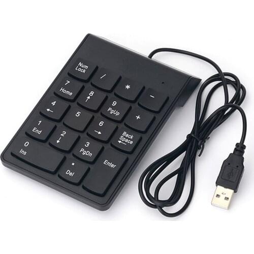 Wired USB Numeric Keypad Slim Mini Number Pad Digital Keyboard 18 Key for iMac/Mac Pro/MacBook/MacBook Air/Pro Laptop PC Desktop