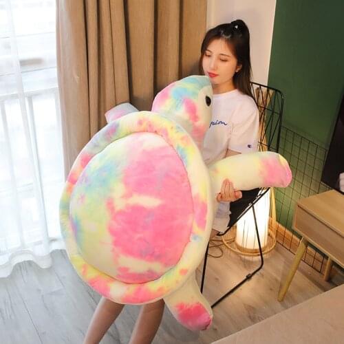 35-80cm Lifelike Colored Turtle Pillows Plush Toys Doll Stuffed Soft Cute Animals Pillow For Kids Girls Boys Friends Gifts