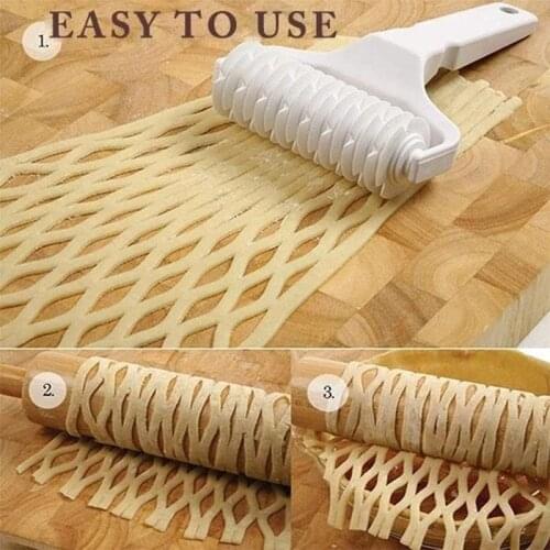 1Pc Pastry Lattice Roller Cutter Plastic Dough Pull Net Wheel Knife Pizza Pastry Cutter Pie Craft Making Tool Baking Accessories