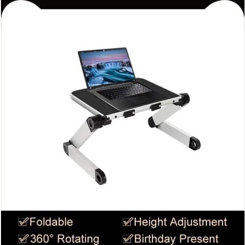 Adjustable Laptop Desk for Bed Sofa Portable Folding Computer Table Ergonomic Notebook Study Laptop Stand Small Tray