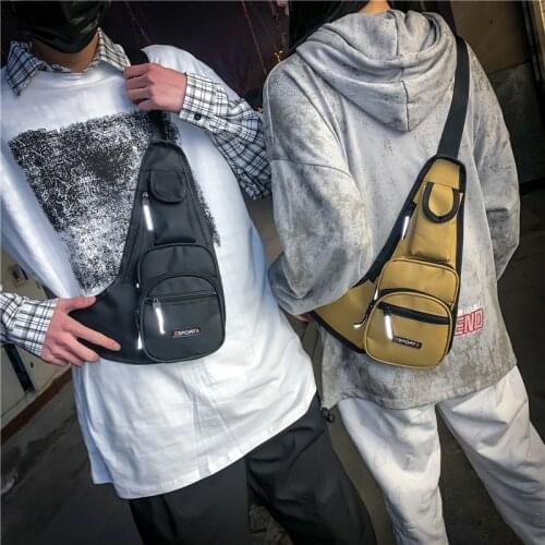 Tactical Waist Pack Unisex Street Style Tactical Pack Reflective Stripe Vest Chest Bag Crossbody Bags Men Sports Chest Rig Pouch