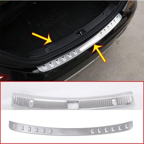 Car Rear Trunk Bumper Protector Guard Sill Inner Outer Plate Cover Stainless Steel For Mercedes Benz E Class W213 Accessories
