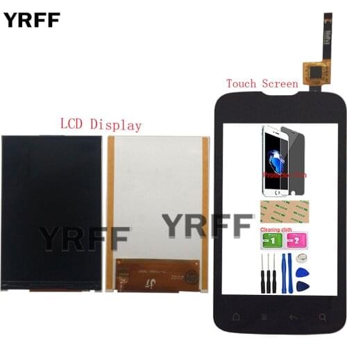 3.5" Mobile LCD Display Touch Screen For Fly IQ238 IQ 238 Touch Screen LCD Display Screen Replacement Tools Tape Protector Film