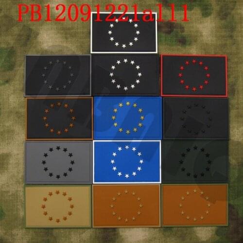 3D PVC patch European Union Flag EU Flag Tactical military morale