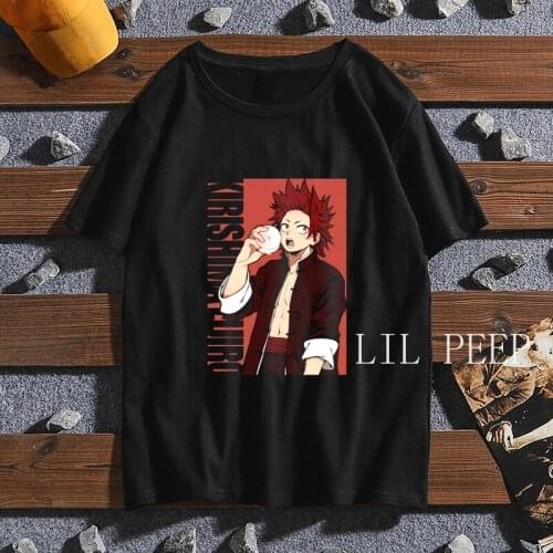 Boku No Hero Academia Kaminari Denki Printed Men /woman O Neck Short Sleeve Summer Top oversize Tshirt Unisex Anime T-Shirts