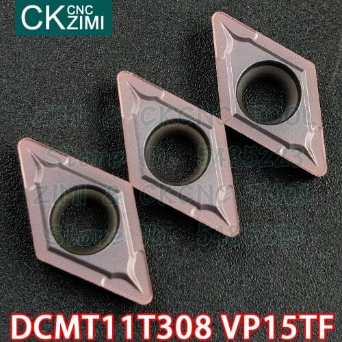 DCMT11T308 VP15TF DCMT 11T308 VP15TF Carbide insert External Turning insert Tool CNC Metal Lathe cutter Tool for stainless steel
