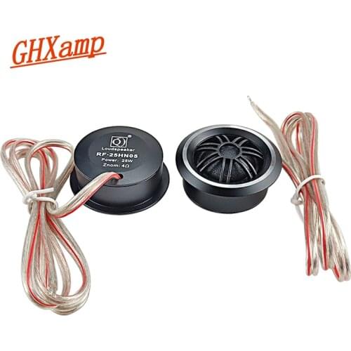 HIFI Car Speaker Tweeter 4OHM 25W Foamed Silk Film High Resolution Upgrade Car Audio Neodymium CNC Aluminum Shell 2PCS