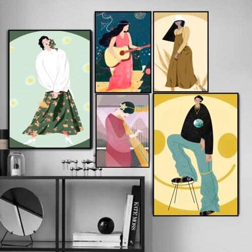 Canvas HD Printed Poster Home Beautiful Lot Lady Cool Decor Painting Wall Art Colorful Picture For Living Room Modular No Framed